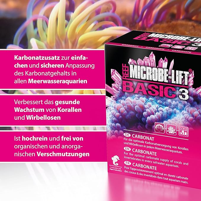 BASIC 3 - integratore durezza carbonatica Kh in polvere 500g MICROBE-LIFT